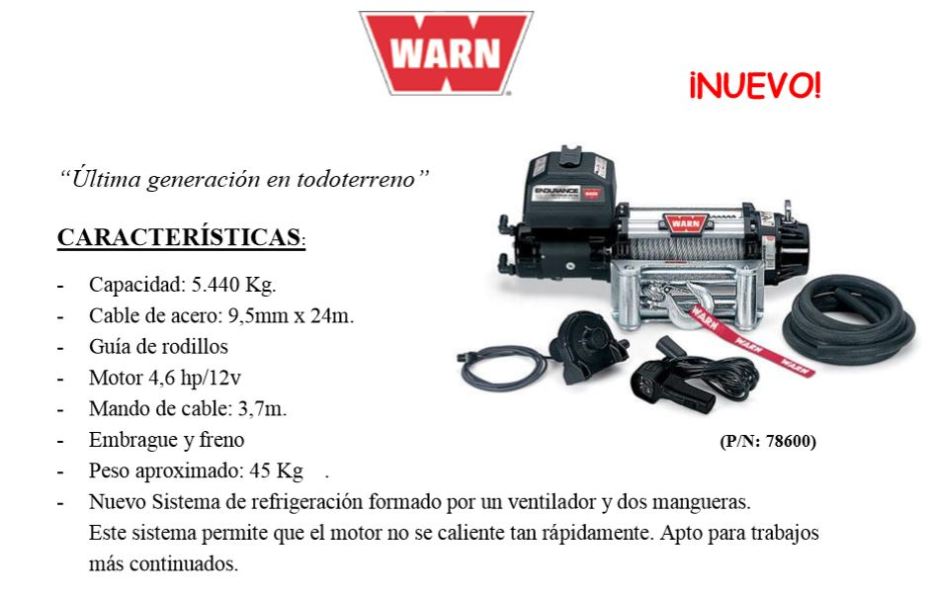 Cabrestante WARN Servicio Pesado Serie 12 / 12v - Krencross